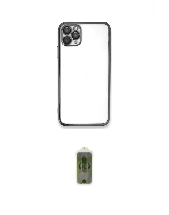 ieg™ iPhone 11 Pro Max Kılıf Vadi Minimal - Siyah Joko Magic 5D Hayalet Cam