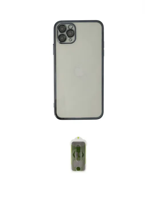 ieg™ iPhone 11 Pro Max Kılıf Vadi Minimal - Siyah Joko Magic 5D Hayalet Cam