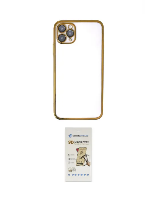 ieg™ iPhone 11 Pro Max Kılıf Vadi Minimal - Siyah Mat Seramik Nano Ekran Koruyucu