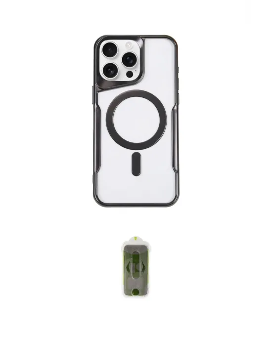 ieg™ iPhone 11 Pro Max Kılıf Yadigar Klasik Özel Seri - Siyah Joko Magic 5D Hayalet Cam