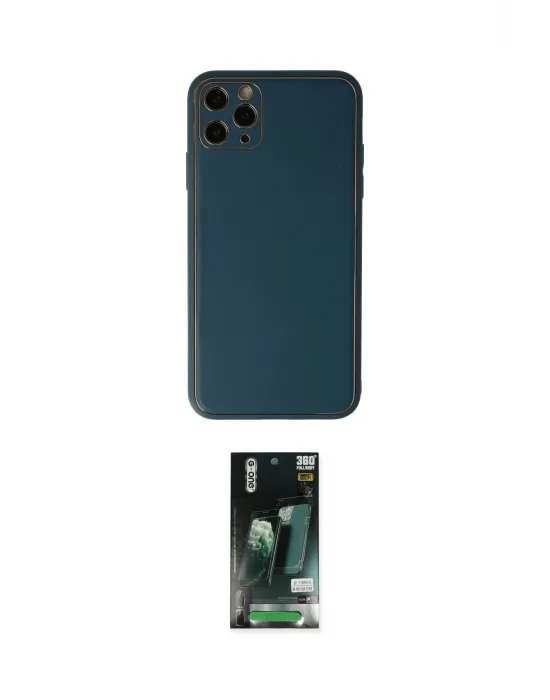 ieg™ iPhone 11 Pro Max Kılıf Yadigar Klasik - Siyah 360 Mat Full Body Arka Koruyucu
