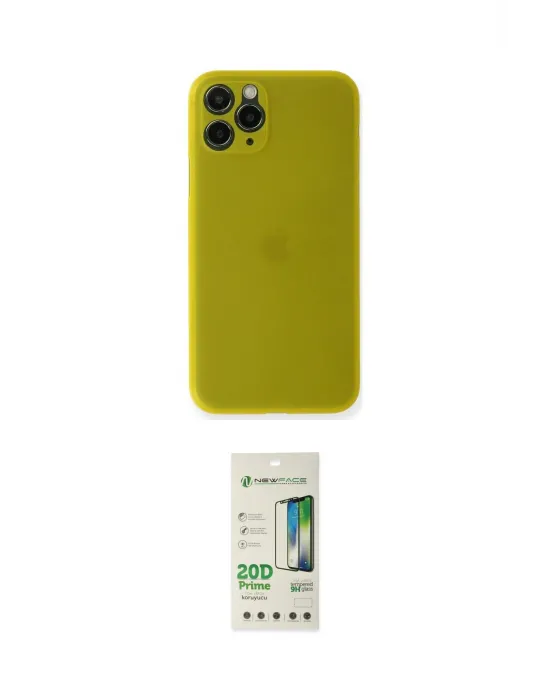ieg™ iPhone 11 Pro Max Kılıf Yadigar Yansıma Serisi - Siyah 20D Premium Cam Ekran Koruyucu