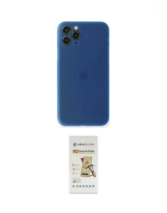 ieg™ iPhone 11 Pro Max Kılıf Yadigar Yansıma Serisi - Siyah Mat Seramik Nano Ekran Koruyucu