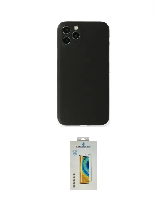ieg™ iPhone 11 Pro Max Kılıf Yadigar Yansıma Serisi - Siyah Polymer Nano Ekran Koruyucu