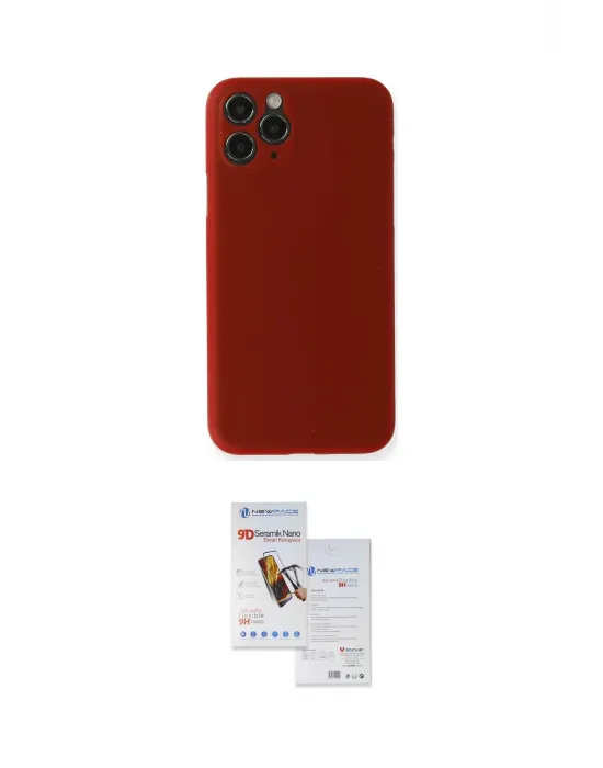 ieg™ iPhone 11 Pro Max Kılıf Yadigar Yansıma Serisi - Siyah Seramik Nano Ekran Koruyucu