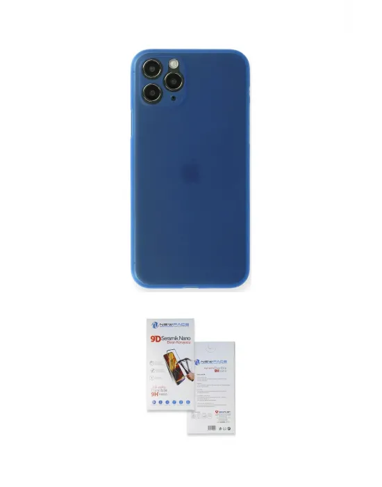ieg™ iPhone 11 Pro Max Kılıf Yadigar Yansıma Serisi - Siyah Seramik Nano Ekran Koruyucu
