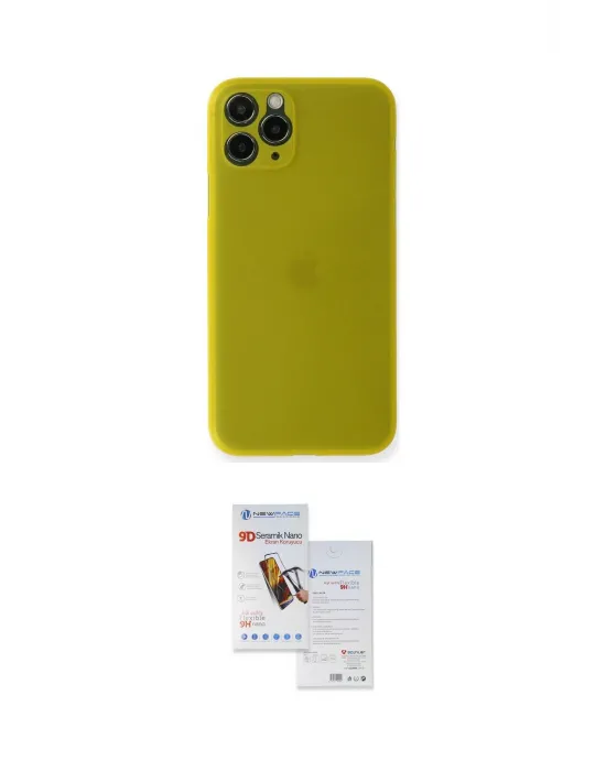 ieg™ iPhone 11 Pro Max Kılıf Yadigar Yansıma Serisi - Siyah Seramik Nano Ekran Koruyucu