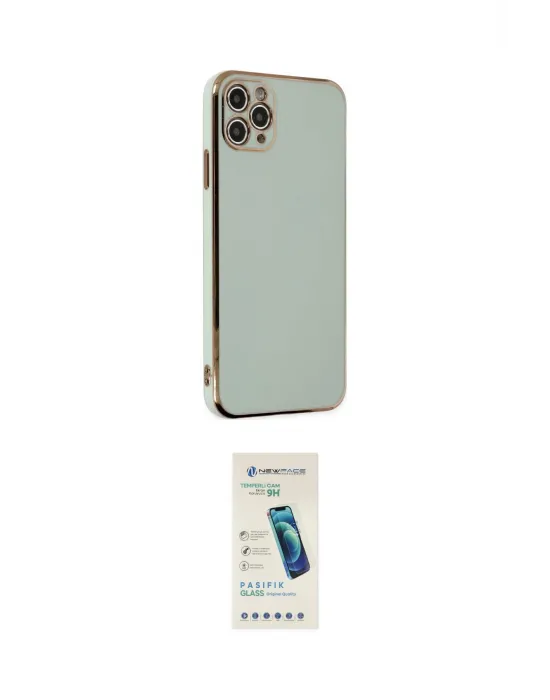ieg™ iPhone 11 Pro Max Kılıf Yankı Serisi - Şeffaf Pasifik Cam Ekran Koruyucu