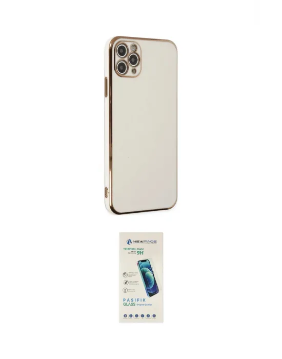 ieg™ iPhone 11 Pro Max Kılıf Yankı Serisi - Şeffaf Pasifik Cam Ekran Koruyucu