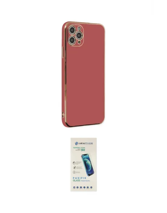 ieg™ iPhone 11 Pro Max Kılıf Yankı Serisi - Şeffaf Pasifik Cam Ekran Koruyucu