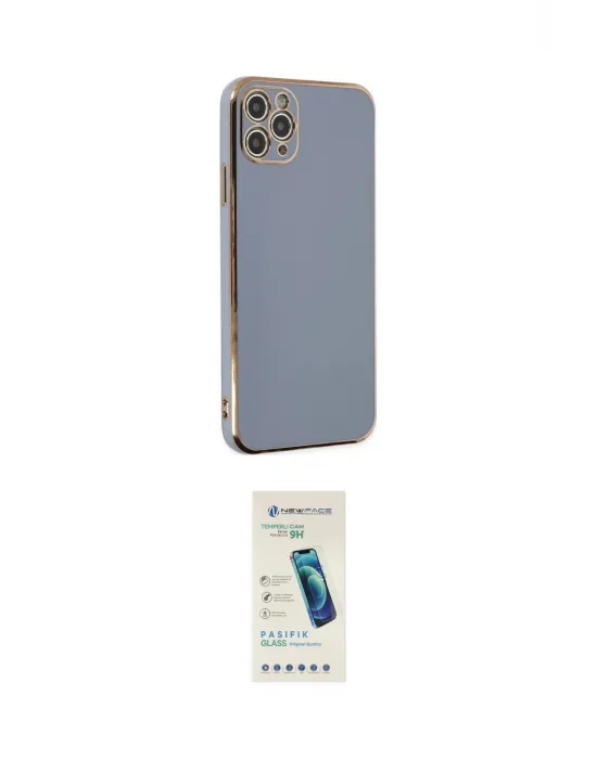 ieg™ iPhone 11 Pro Max Kılıf Yankı Serisi - Şeffaf Pasifik Cam Ekran Koruyucu