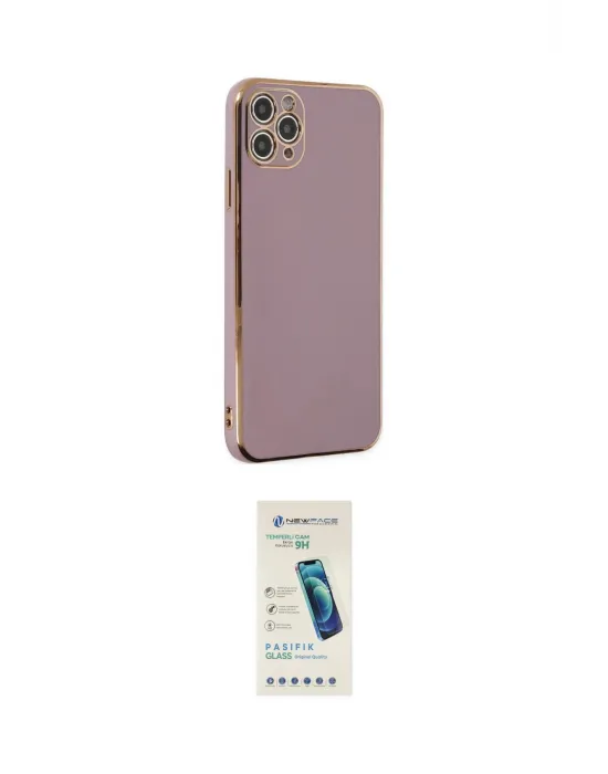 ieg™ iPhone 11 Pro Max Kılıf Yankı Serisi - Şeffaf Pasifik Cam Ekran Koruyucu