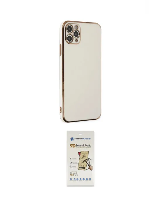 ieg™ iPhone 11 Pro Max Kılıf Yankı Serisi - Siyah Mat Seramik Nano Ekran Koruyucu