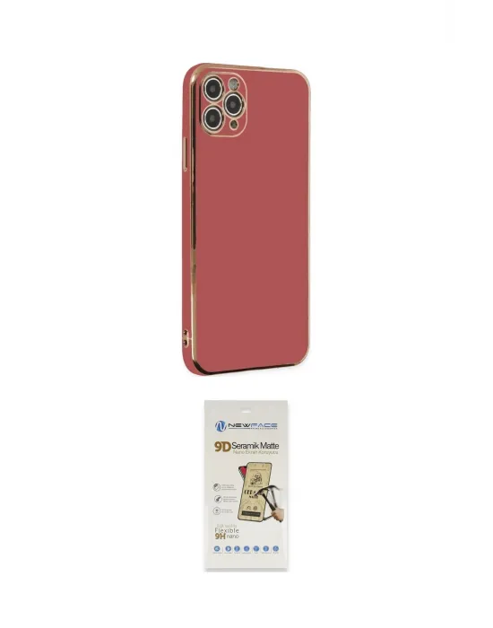 ieg™ iPhone 11 Pro Max Kılıf Yankı Serisi - Siyah Mat Seramik Nano Ekran Koruyucu