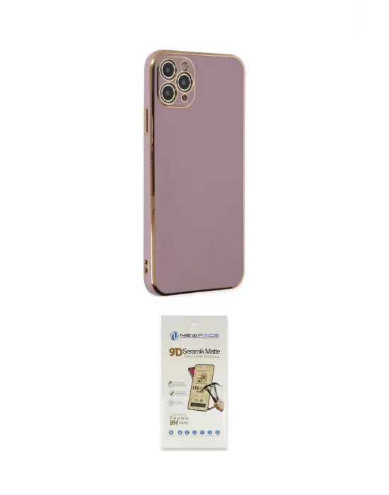 ieg™ iPhone 11 Pro Max Kılıf Yankı Serisi - Siyah Mat Seramik Nano Ekran Koruyucu