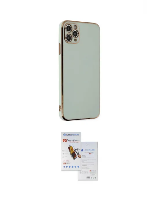 ieg™ iPhone 11 Pro Max Kılıf Yankı Serisi - Siyah Seramik Nano Ekran Koruyucu
