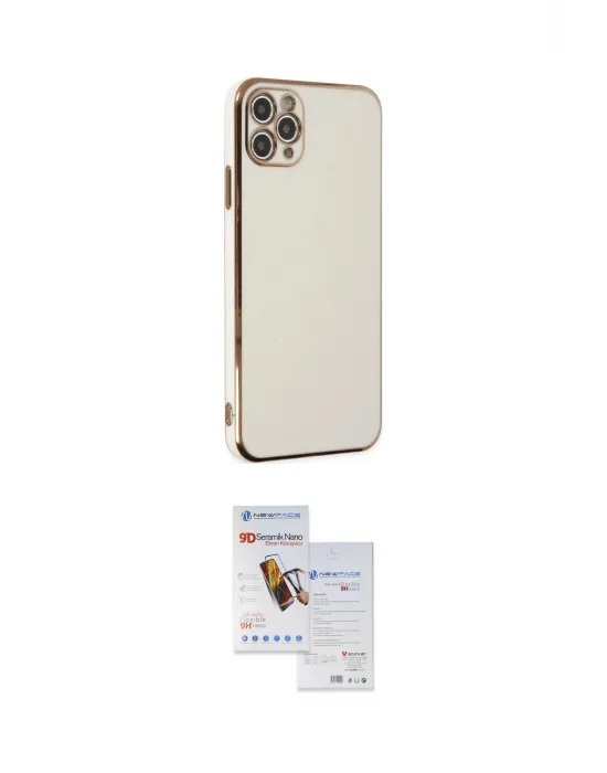 ieg™ iPhone 11 Pro Max Kılıf Yankı Serisi - Siyah Seramik Nano Ekran Koruyucu