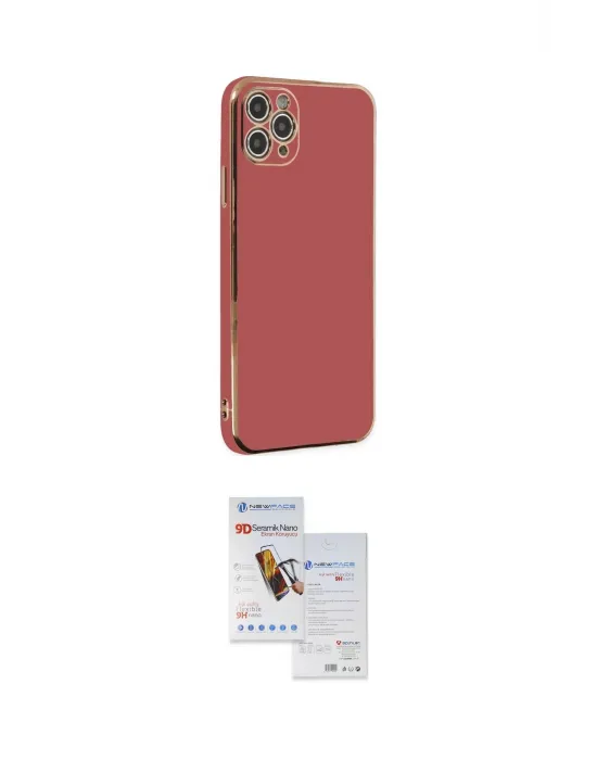 ieg™ iPhone 11 Pro Max Kılıf Yankı Serisi - Siyah Seramik Nano Ekran Koruyucu