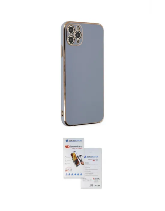 ieg™ iPhone 11 Pro Max Kılıf Yankı Serisi - Siyah Seramik Nano Ekran Koruyucu