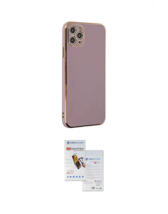 ieg™ iPhone 11 Pro Max Kılıf Yankı Serisi - Siyah Seramik Nano Ekran Koruyucu