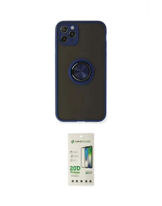 ieg™ iPhone 11 Pro Max Kılıf Yörünge Çizgi - Siyah 20D Premium Cam Ekran Koruyucu
