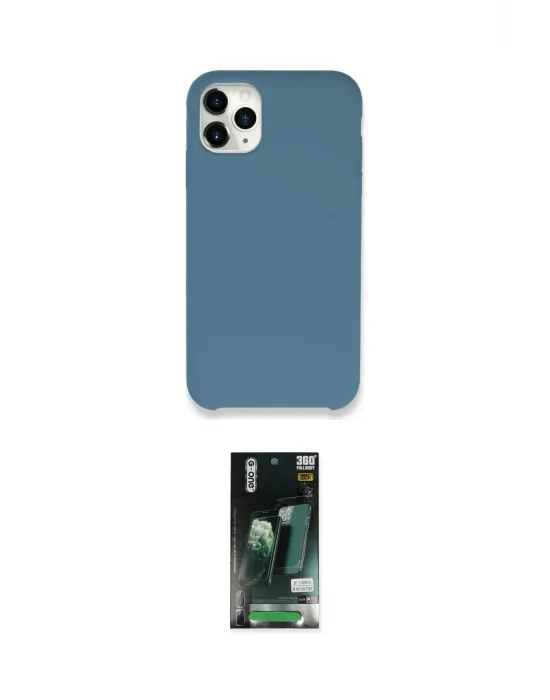 ieg™ iPhone 11 Pro Max Kılıf Zirve Modern Özel Seri - Siyah 360 Mat Full Body Arka Koruyucu