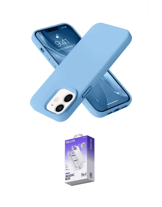 ieg™ iPhone 12 Kılıf Ahenk Serisi - Siyah Bilvis 5in1 3D Magic Cam Ekran Koruyucu