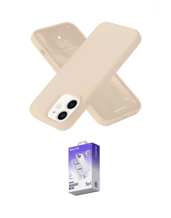 ieg™ iPhone 12 Kılıf Ahenk Serisi - Siyah Bilvis 5in1 3D Magic Cam Ekran Koruyucu