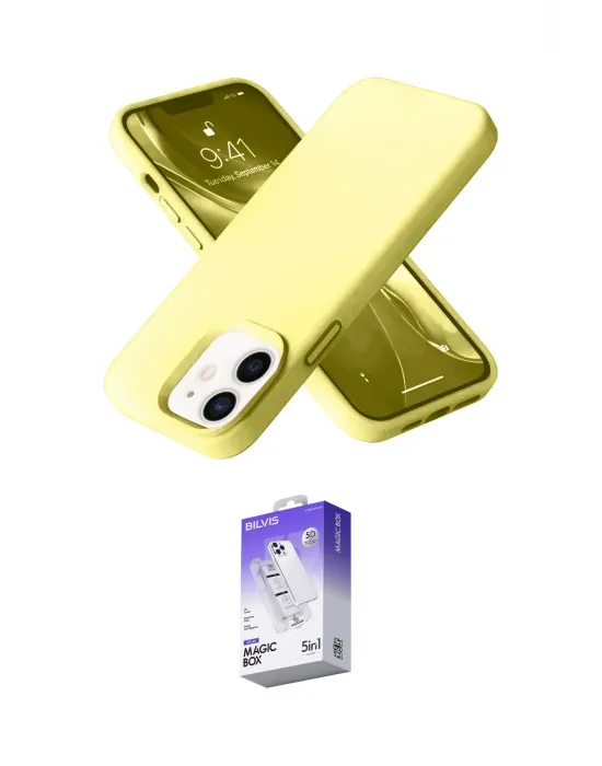 ieg™ iPhone 12 Kılıf Ahenk Serisi - Siyah Bilvis 5in1 3D Magic Cam Ekran Koruyucu
