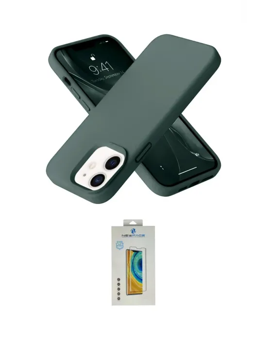 ieg™ iPhone 12 Kılıf Ahenk Serisi - Siyah Polymer Nano Ekran Koruyucu