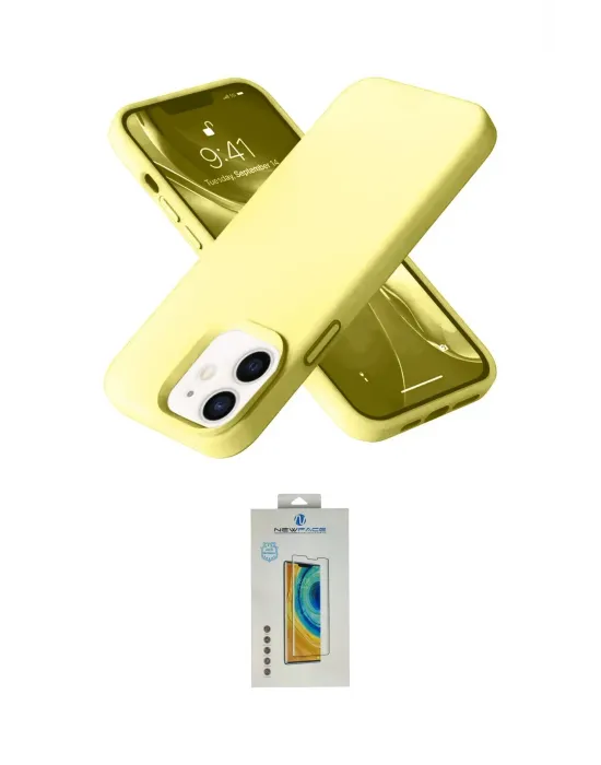 ieg™ iPhone 12 Kılıf Ahenk Serisi - Siyah Polymer Nano Ekran Koruyucu