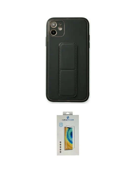 ieg™ iPhone 12 Kılıf Akış Doku - Siyah Polymer Nano Ekran Koruyucu