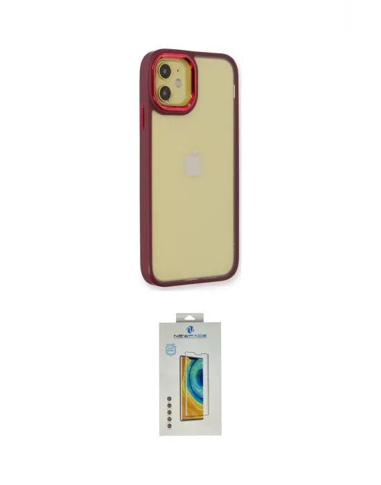 ieg™ iPhone 12 Kılıf Eksen Doku Prime - Siyah Polymer Nano Ekran Koruyucu