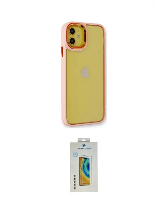 ieg™ iPhone 12 Kılıf Eksen Doku Prime - Siyah Polymer Nano Ekran Koruyucu
