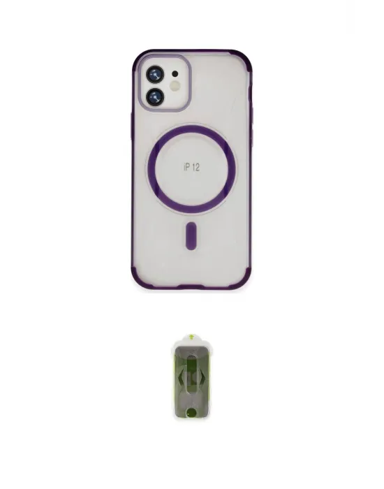ieg™ iPhone 12 Kılıf Eksen Klasik Koleksiyonu - Siyah Joko Magic 5D Hayalet Cam
