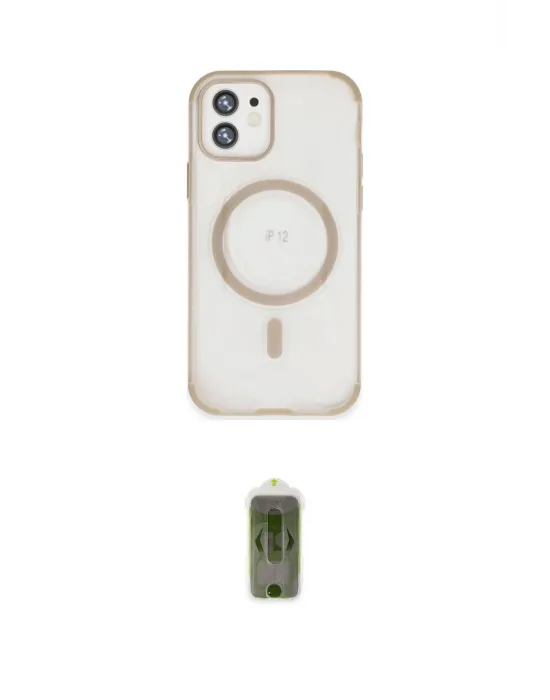 ieg™ iPhone 12 Kılıf Eksen Klasik Koleksiyonu - Siyah Joko Magic 5D Hayalet Cam