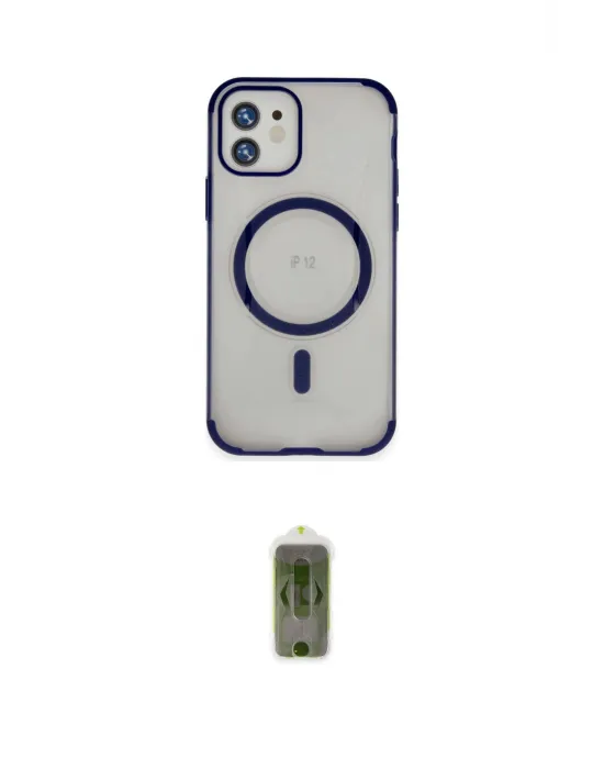 ieg™ iPhone 12 Kılıf Eksen Klasik Koleksiyonu - Siyah Joko Magic 5D Hayalet Cam