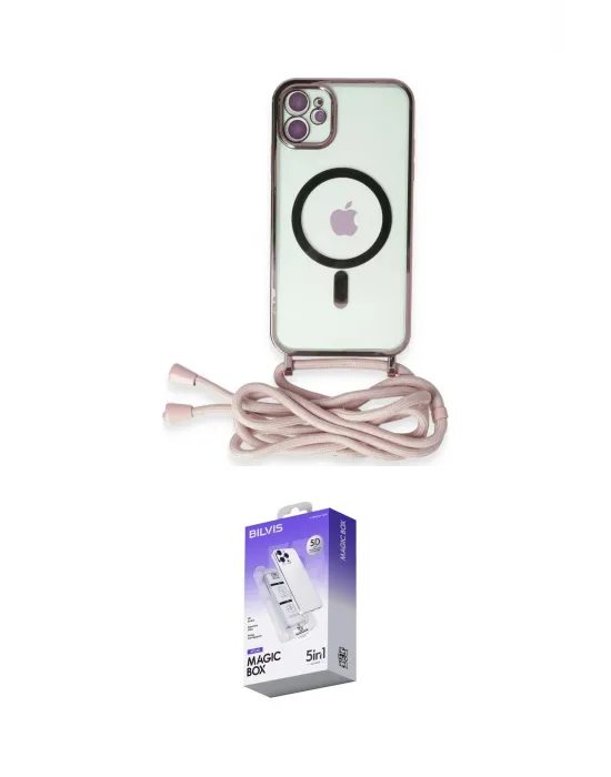 ieg™ iPhone 12 Kılıf Eksen Özel Seri - Siyah Bilvis 5in1 3D Magic Cam Ekran Koruyucu