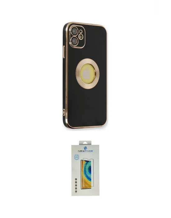 ieg™ iPhone 12 Kılıf İz Form Serisi - Siyah Polymer Nano Ekran Koruyucu