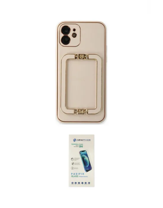 ieg™ iPhone 12 Kılıf Kozmos Minimal Prime - Şeffaf Pasifik Cam Ekran Koruyucu