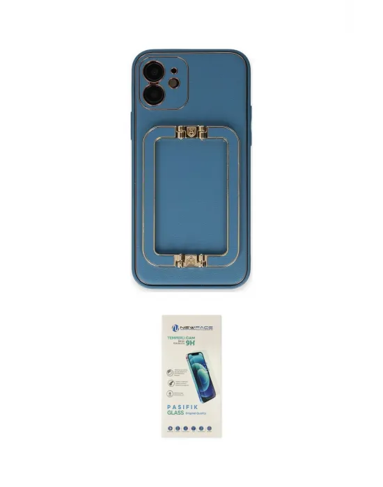ieg™ iPhone 12 Kılıf Kozmos Minimal Prime - Şeffaf Pasifik Cam Ekran Koruyucu