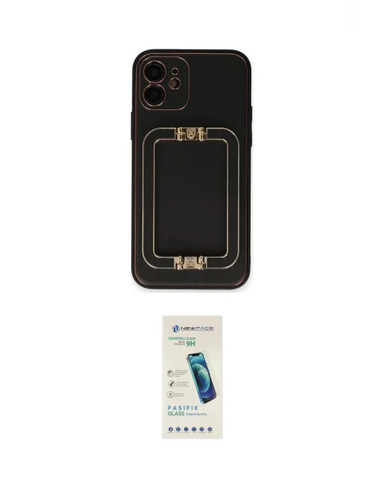 ieg™ iPhone 12 Kılıf Kozmos Minimal Prime - Şeffaf Pasifik Cam Ekran Koruyucu