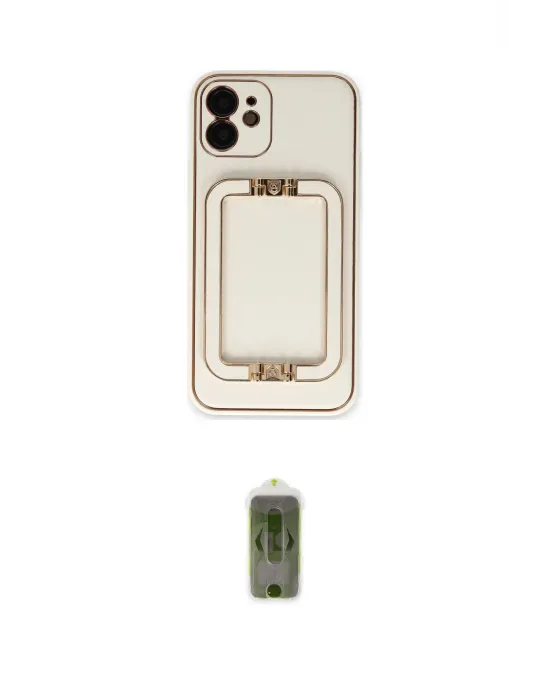 ieg™ iPhone 12 Kılıf Kozmos Minimal Prime - Siyah Joko Magic 5D Hayalet Cam