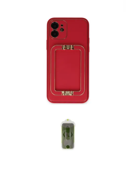 ieg™ iPhone 12 Kılıf Kozmos Minimal Prime - Siyah Joko Magic 5D Hayalet Cam