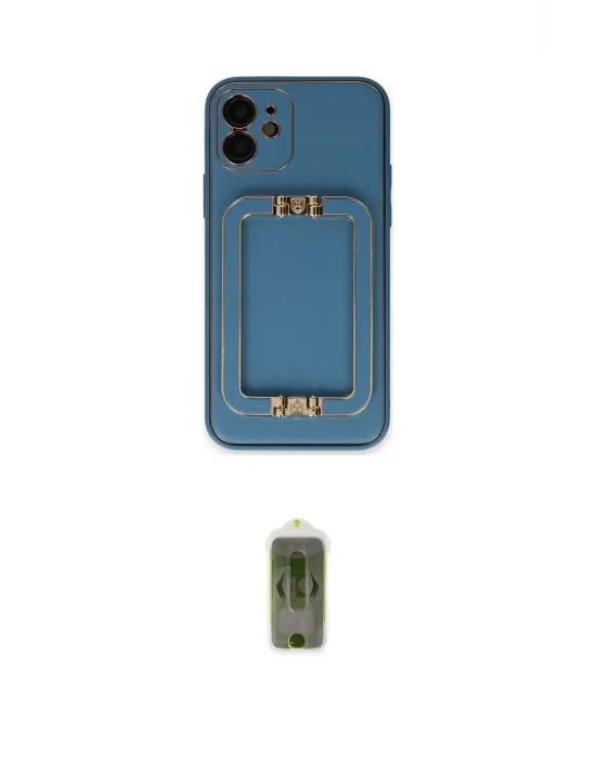 ieg™ iPhone 12 Kılıf Kozmos Minimal Prime - Siyah Joko Magic 5D Hayalet Cam