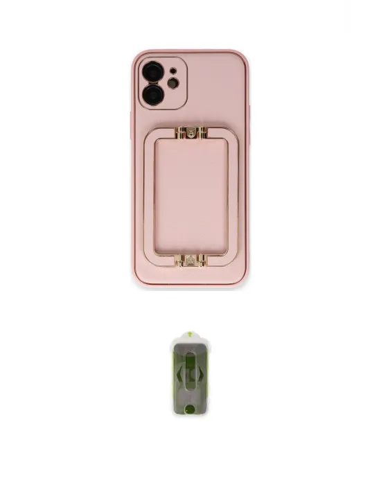 ieg™ iPhone 12 Kılıf Kozmos Minimal Prime - Siyah Joko Magic 5D Hayalet Cam
