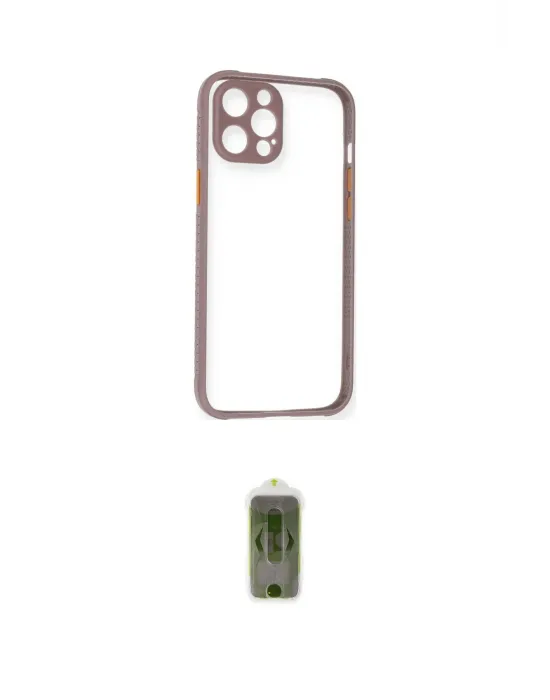 ieg™ iPhone 12 Kılıf Nova Asil Özel Seri - Siyah Joko Magic 5D Hayalet Cam
