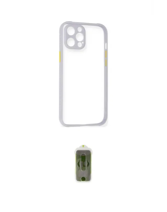 ieg™ iPhone 12 Kılıf Nova Asil Özel Seri - Siyah Joko Magic 5D Hayalet Cam