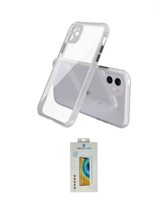ieg™ iPhone 12 Kılıf Nova Asil Özel Seri - Siyah Polymer Nano Ekran Koruyucu