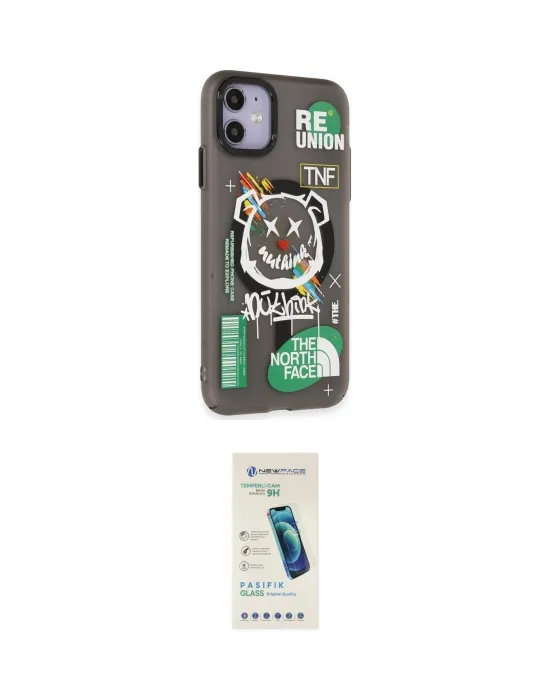 ieg™ iPhone 12 Kılıf Nova Doku Koleksiyonu - Şeffaf Pasifik Cam Ekran Koruyucu